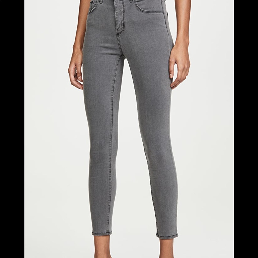 L' Agence Margot Skinny High Rise Grey Jeans